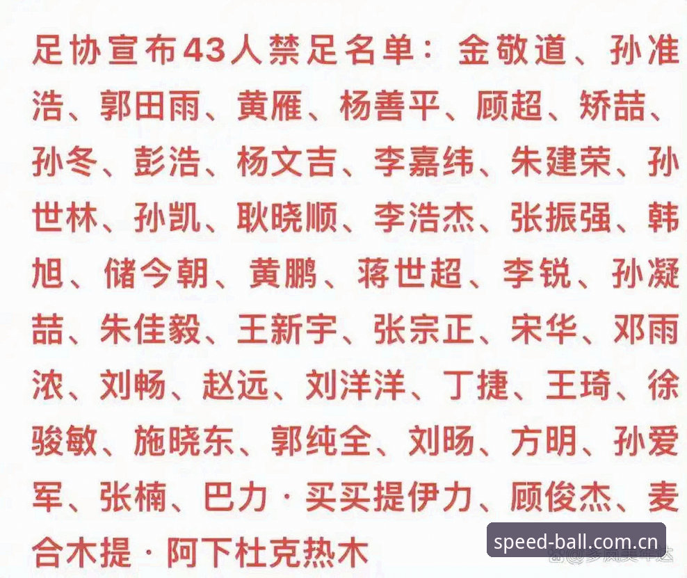 足协第三批禁足名单详解：17人被终身禁足，48人受罚